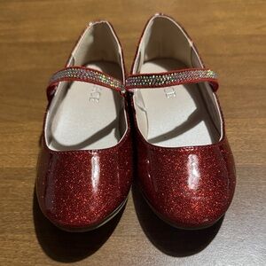 The Children's Place Glittery Red Dress Shoes
